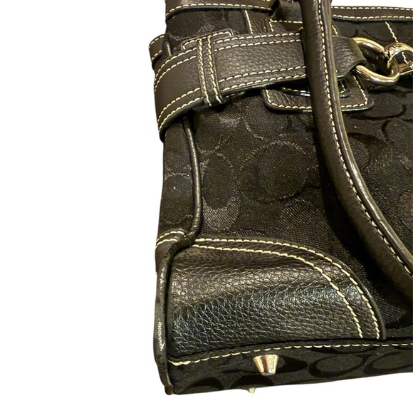 Coach Hampton Signature Carryall Black Horsebit F04U-2187 - Picture 12 of 13